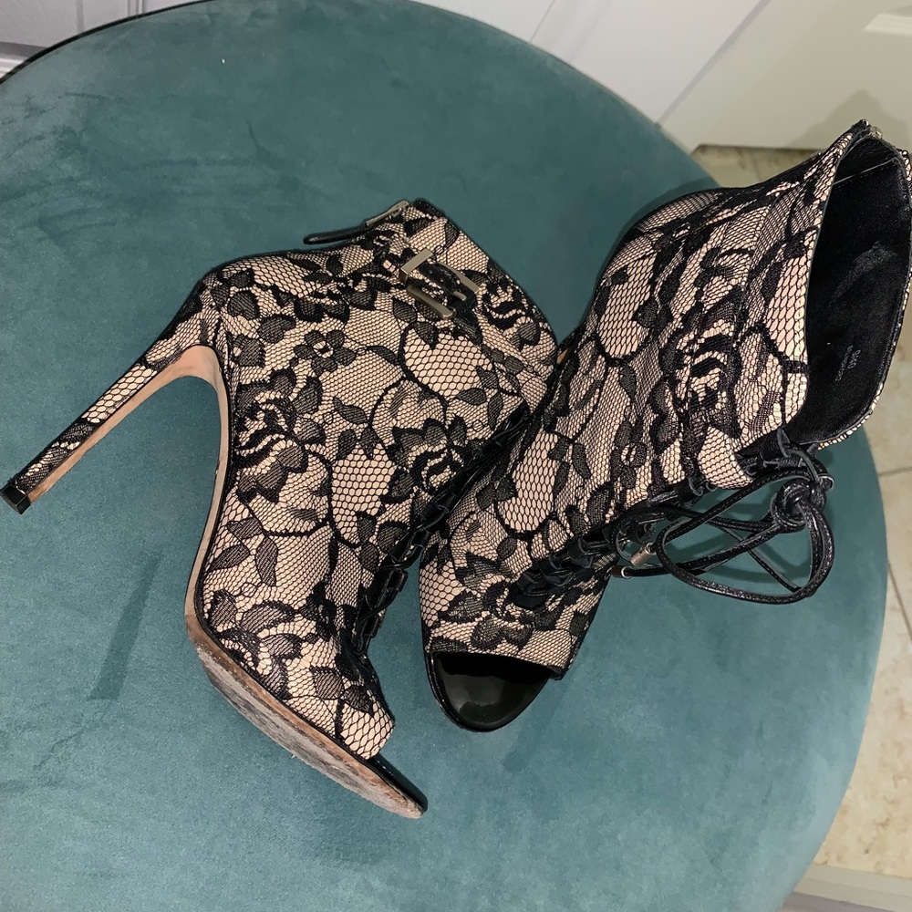 Brian Atwood lace booties